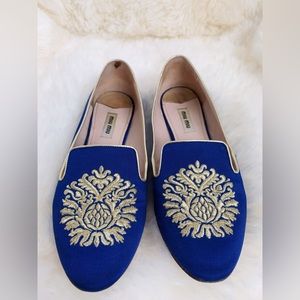 Miu Miu Tessuto Gro Flats Size 6.5